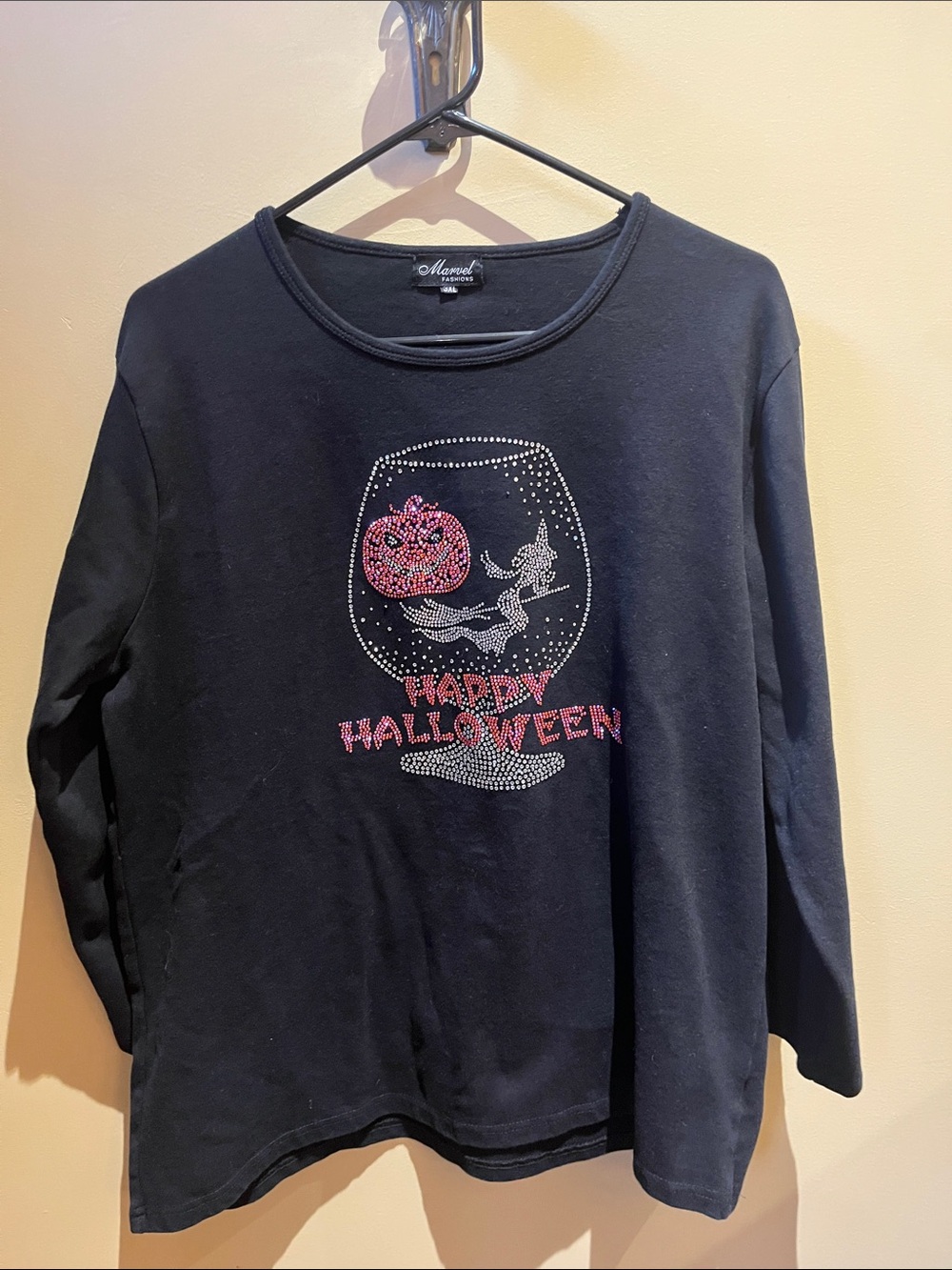 🎃 Marvel Fashions Bling Happy Halloween Rhinestone Top 3XL